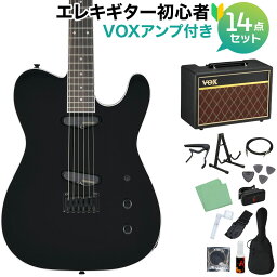 FERNANDES TEJ-STD 2S BLACK エレキギター初心者14点セット 【VOXアンプ付き】 テレキャスタータイプ ブラック 黒 フェルナンデス