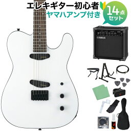 FERNANDES TEJ-STD 2S SW エレキギター初心者14点セット 【ヤマハアンプ付き】 テレキャスタータイプ ホワイト 白 フェルナンデス