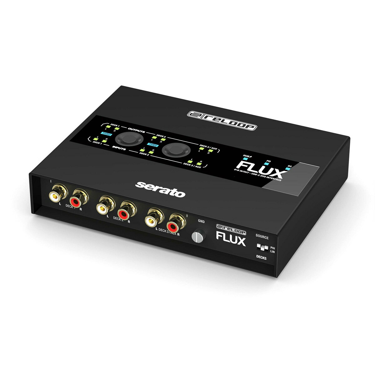 Reloop FLUX Serato DJ Pro , DVS対応 6×6 IN/OUT USB-C対応DVSインターフェース リループ