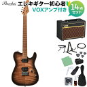 Bacchus TAC24 FMH-RSM/M N-BK-B エレキギター 初心者14点セット【VOXアンプ付き】 テレキャスタイプ ユニバースシリーズ バッカス 【初心者セット】