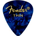 Fender Premium Celluloid 351 Shape Picks Thin Blue Moto 12-Pack ピック 12枚セット シン セルロイド ティアドロップ フェンダー