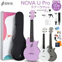 【Enya Nova U Pro】すぐに始められる！エンヤテナーウクレレ 初心者10点セット【特徴】島村楽器が取り扱う安心の国内正規品です。エンヤテナーウクレレNova U Proは30%カーボンファイバー混のポリカーボネイトで一体成型され、高い剛性・軽さ・耐湿性・耐高温/低温・耐水性を備えた革新的なウクレレです。伝統的な木製ウクレレに比べエンヤウクレレNova U Proははるかにブライト（明るい）な出音と長いサスティーンを持っています。そしてサイドサウンドホールは自身の演奏をクリアに耳に届けます。高品質なキュプロニッケル（白銅）のラウンドフレットを採用して、演奏をよりスムーズにし、さらなる安定したサスティーンをもたらします。フレットエンドは丸め処理がされ演奏時の指の引っ掛かりもありません。Enyaのテナーモデルはナット幅38mmで設計されており広い指板と新しいフレットはソロ演奏に最適です。また、必要に応じてLow-G弦を張って楽しんでいただくこともできます。シングルカッタウェイのデザイン、薄型ボディ、ポップなマルチカラーのラインナップは、ウクレレにファッショナブルなテイストをもたらしました。初心者も中・上級者もこのウクレレをお楽しみいただけます。【詳細情報】ボディ：カーボンファイバー ＆ ポリカーボネート（ペグ・フレット・ストラップピンのみ金属パーツを使用）指板： カーボンファイバー ＆ ポリカーボネートフレット：白銅製ラウンドエッジフレット出荷時弦：ダダリオEJ87弦の材質： チタニウムサイズ：テナーサイズ 26インチJANコード：0151000603569【初心者セット】【入門セット】【エントリー】【enya_sale_ols】