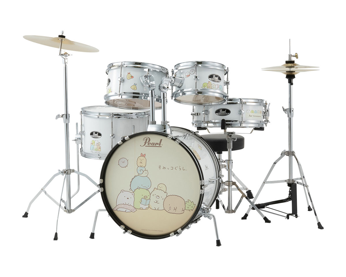 【数量限定】 Pearl RSJ465/C #SG すみっコぐらし Roadshow Jr フルドラムセット キッズサイズ バスドラム16 シンバル付き パール