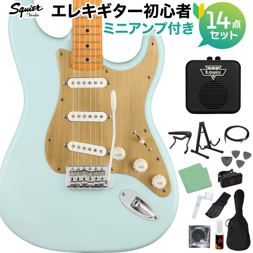 Squier by Fender 40th Anniversary Stratocaster Vintage Edition Satin Sonic Blue 쥭鿴14å ڥߥ˥դ ȥȥ㥹 磻䡼 / 磻 ڿ̸