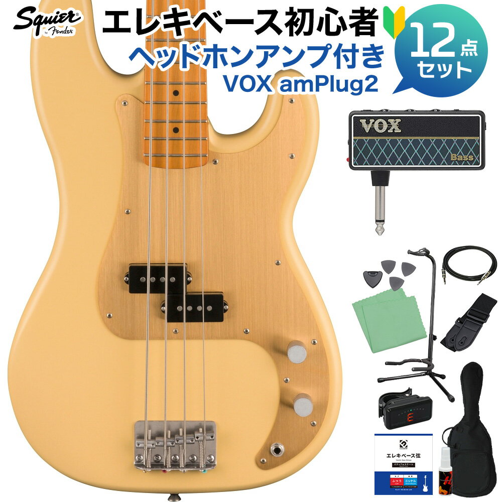 Squier by Fender 40th Anniversary Precision Bass Vintage Edition Satin Vintage Blonde ١ 鿴12å ڥإåɥۥ󥢥ա ץ쥷١ 磻䡼 / 磻 ڿ̸