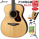 James J-500S VNT アコースティックギター 教本付きセレクト11点セット エレアコ アジャスタブルサドル搭載 簡単弦高調整 フォークタイプ ジェー...