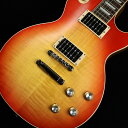 艶のないサテンフィニッシュで仕上げられたLes Paul Standard【特徴】ボディトップにはAAグレードのフィギュアドメイプル、ボディバックにはウェイトリリーフを施さないソリッドのマホガニーを採用。サテン・ニトロセルロースラッカーフィニッシュによって、長く愛用されてきたような味わい深さが感じられるルックスに仕上がっています。ネックは60年代の特徴でもある薄めのシェイプとなっており、ポジションを問わず抜群のプレイアビリティを実現。ピックアップはヴィンテージのテイストを再現した60s バーストバッカーを搭載。透明感のあるクリーントーンから艶やかな倍音を含んだ深みのあるドライブサウンドまで、豊かな表現力が際立つ王道のレスポールサウンドを実現しています。コンデンサーにはお馴染みのオレンジドロップを採用。往年のロックサウンドを求めるギタリストには是非ともオススメしたい仕様となっています。【杢目マニア花井のイチオシポイント！】かつてリリースされていたフェイデッドモデルが待望の復活です。ボディのマテリアルは個性的な杢目を持つAAグレードのフィギュアドメイプルにソリッドのマホガニーという王道のコンビネーション。芯のある重厚な鳴りが持ち味です。この商品についての詳しいお問い合わせは TEL：0570-020-025 または「お問い合わせフォーム」よりお願いします。 【花井's Profile】長野県松本市出身。三度のメシより杢（もく）が好き、自他ともに認める杢目マニア。14年間勤務していた松本店では「ギター生産量日本一」の環境を活かし地元のメーカーや工房とコラボレーションしたショップオーダーモデルなどを多数企画。ギターの製作現場にて数々の職人とミーティングを重ね木材の知識やカスタムオーダーのノウハウを蓄積。これまで培った知識と経験を活かし、彼自身がセレクト〜撮影までおこなったギターをオンラインストアに掲載中。その魅力を全国のギターファンに伝えている。【詳細情報】BODY TOP ： AA Figured MapleBODY BACK ： Mahogany（none Weight Relief）NECK ： Mahogany (Slim Taper)FINGERBOARD ： RosewoodFRET ： 22FSCALE ： 628mmNUT ： Graph Tech（43mm）TUNER ： Grover Rotomatics with Kidney ButtonsBRIDGE ： ABR-1 Tune-O-MaticTailpiece ： Aluminum Stop BarPICKUPS ： 60s BurstbuckerCONTROLS ： 2Vol、2Tone、3Way SW（Hand wired with Orange Drop）COLOR ： Vintage Cherry SunburstSTRINGS ： .010、.011、.016、.026、.036、.046CASE ： HardcaseWEIGHT ： 4.24kgJANコード：0711106095998【gibson】【gbsnmkm_kw】【kw_HRHM_EG】