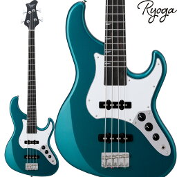 Ryoga VAL-BASS Ocean Turquoise Blue エレキベース ジャズベースタイプ ベイクドメイプルネック リョウガ