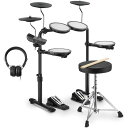 Donner DED-70 電子ドラムセット 子供向け オールメッシュパッド イス/スティック/ヘッドフォン付属 ミニドラム コンパクトサイズ ドナー 【国内正...