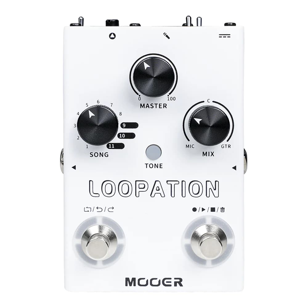 ヴォーカル、ギター用のフレーズルーパー【特徴】Mooer MVP3 Loopationは、コンパクトで扱いやすいヴォーカル・ギター用のエフェクトペダルです。ギターヴォーカルのパフォーマンスに最適なサンプリングループで、ヴォーカルとギターの両方のプレイを同時にループとして録音・再生・オーバーダブすることができます。最もギターヴォーカルに適したコンパクトルーパーペダルです。さらにハイクオリティなリバーブを加え、ヴォーカルの基本的なトーンを選択することも可能。プリセットとして素早くお気に入りのセッティングをロードすることもできます。また、ギターを同時に接続することができ、ギターヴォーカルプレイヤーにも最適。ギターなどの楽器はリバーブエフェクトをかけることができます。【特徴2】・11のソングスロットにヴォーカルと楽器を同時に使用したループレコーディングが可能・無限大のオーバーダブレイヤー・Autoレコーディングによるインプットシグナルでの自動レコーディング開始・3つのヴォーカルトーンセッティングを選択可能・ヴォーカルと楽器の音量バランスを調製可能・リバース再生機能・ヴォーカルと楽器それぞれ独立したハイクオリティリバーブ・48Vファンタム電源供給対応・LINE IN端子により、マイクロフォンアンプ後や他のヴォーカルペダルと組み合わせて使用可能・XLRバランスドアウトと6.35mmアンバランスドアウトを搭載【詳細情報】INST IN: 1/4’’ mono audio jack (impedance value: 1M ohms)6.35mm OUT: 1/4’’ mono audio jack (impedance value: 100 ohms)MIC IN: XLR balanced input jack (impedance value: 2.14k ohms)XLR OUT: XLR balanced output jack (impedance value: 300 ohms)Response frequency: 20-20KHzPower requirements: AC adapter 9V DCCurrent Draw: 500mADimension: 86.6mm(D) x 125mm(W) x 60mm(H)Weight: 0.37kgAccessories: quick guide, power supplyJANコード：4562459907911