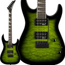 Jackson / ジャクソン JS Series エレキギター【特徴】Jackson JSシリーズは、お求めやすい価格でJacksonギターの卓越したトーン、スタイリング、そしてプレイアビリティを提供するラインナップを取り揃えています。JS Series Dinky JS20 DKAQ 2PTは、ポプラボディにアーティスティックな木目が際立つキルトメイプルトップをあしらい、グラファイト補強ロッドを内蔵したボルトオン式のメイプルスピードネックを備えています。指板には24本のジャンボフレット、パーロイドシャークフィンインレイを配した12〜16インチコンパウンドラジアスバウンドアマランス指板を採用しています。セラミックマグネットのJackson高出力ハムバッカーは、3ウェイブレードスイッチングと1ボリューム＆1トーンと言ったシンプルなコントロールで多彩なサウンドメイキングを実現します。2点支持Fulcumシンクロナイズドトレモロ、スタンダードストラップボタン、ダイキャストチューニングマシンなど、オールブラックのハードウェアも特徴です。【詳細情報】ボディ：Poplarボディフィニッシュ：Glossボディトップ：Quilted Maple Art Grainボディシェイプ：Dinkyコントロールノブ：Dome-Styleフィンガーボード：Amaranthハードウェアフィニッシュ：Blackポジションインレイ：Pearloid Sharkfinネックフィニッシュ：Satinネック：Bolt-On with Graphite Reinforcement and Scarf Jointネックピックアップ：Jackson High-Output Humbuckingヘッドストック：Jackson Pointed 6-In-Lineコンフィギュレーション：HHナット：Black Plasticブリッジピックアップ：Jackson High-Output Humbuckingコントロール：Volume, Toneピックアップスイッチ：3-Position Blade: Position 1. Bridge Pickup, Position 2. Bridge and Neck Pickups, Position 3. Neck Pickupブリッジ：2-Point Fulcrum Tremoloチューニングマシーン：Jackson Sealed Die-Castストリング：Nickel Plated Steel (.009-.042 Gauges)JANコード：0885978010691