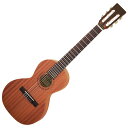 シンプルで素朴な雰囲気のミニギター【特徴】全長930mm、580mmスケールのミニギター。パーラータイプの小柄なボディをオープンポア塗装で仕上げた、シンプルで素朴な雰囲気が魅力。トラベルギターとして、また気軽に弾けるギターとしてもお勧めです。ナイロン弦モデル。【詳細情報】Body：SapelliNeck：NatoFingerboard：RosewoodFrets：20FScale：580 mmNut width：46 mmBridge：RosewoodHardware：ChromeFinish：Natural (Open Pore)JANコード：4944465085652