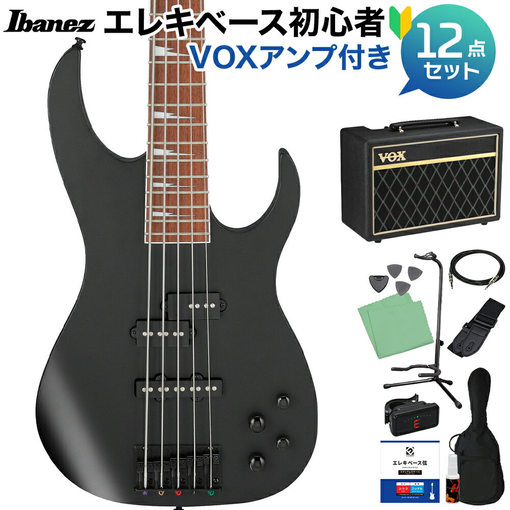 Ibanez RGB305 BKF (Black Flat) 5弦ベース初心者12点セット 【VOXアンプ付】 アイバニーズ 【島村楽器限定販売】