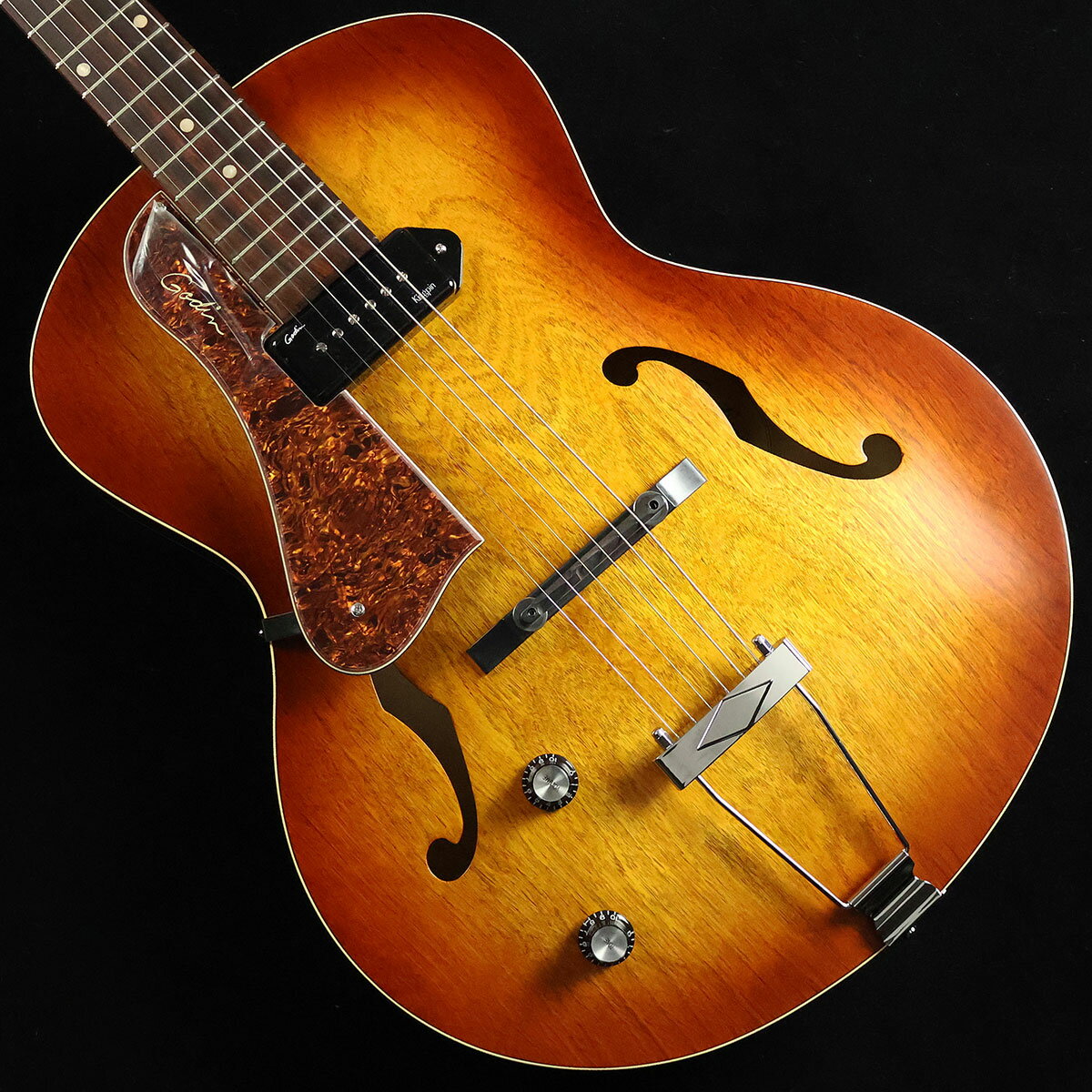 Godin 5th Avenue Kingpin P90 Cognac Burst Left Handed 【フルアコ】 ゴダン 【レフトハンド】【現物画像】【未展示品】