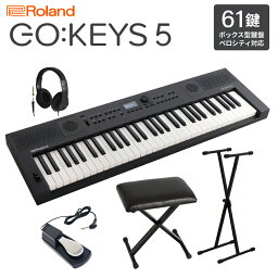 Roland GO:KEYS5 GT グラファイト ポータブルキーボード 61鍵盤 ヘッドホン・Xスタンド・Xイス・ダンパーペダルセット ローランド 【予約受付中：2024/04/26発売予定】