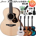 James J-300AII 単品・初心者12点セット アコースティックギター トップ単板 アジャスタブルサドル 簡単弦高調整 ジェームス J300AII 【レ...