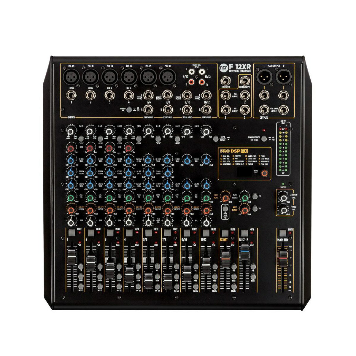 RCF F12XR 12chミキシングコンソール USBインターフェース＆エフェクター内蔵