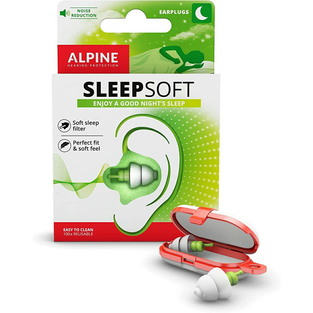 ALPINE HEARING PROTECTION Sleep Soft MINI GRIP イヤープラグ 耳栓 睡眠時用 アルパインヒアリングプ..