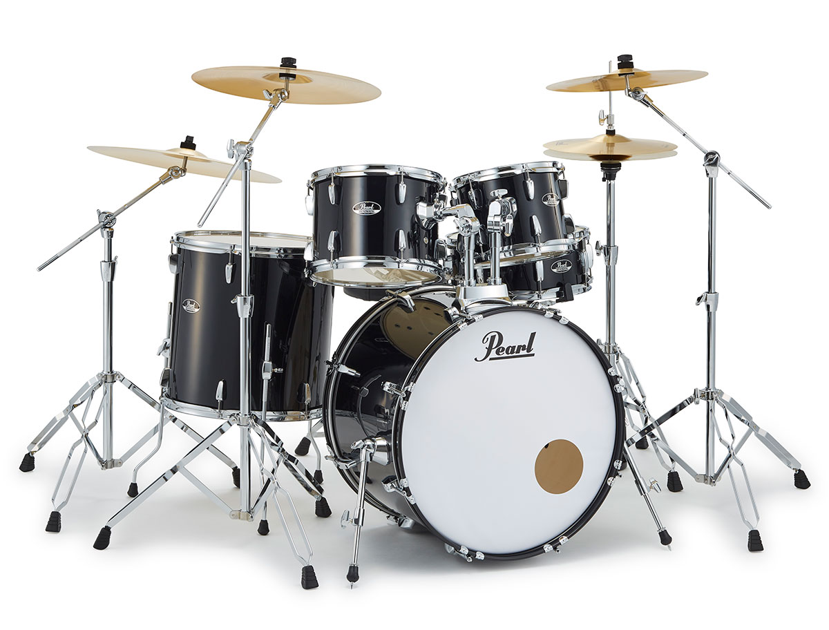 Pearl RS525SCWN/C-2CSN #31 Jet Black ROADSHOW 22”バスドラム ドラムフルセット 2クラッシュシンバル 【初心者向...