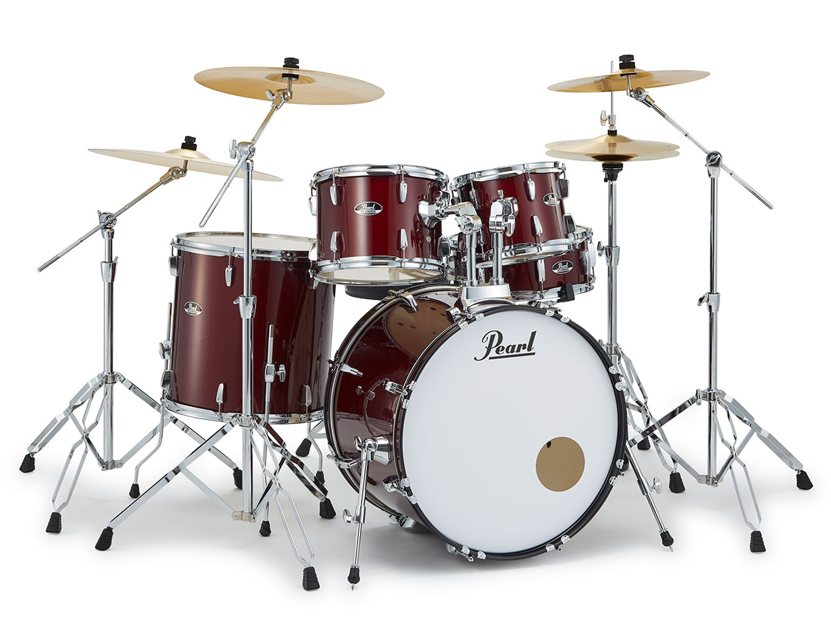 Pearl RS525SCWN/C-2CSN #91 Red Wine ROADSHOW 22”バスドラム ドラムフルセット 2クラッシュシンバル 【初心者向け...