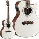【ゼマイティス・ロゴ入りタンブラープレゼント♪】 ZEMAITIS CAF-90HCW WHT AB エレアコ ハート形ホール カッタウェイ トップ単板 ホワイ...