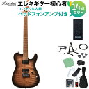 Bacchus TAC24 FMH-RSM/M N-BK-B エレキギター初心者14点セット 【ヘッドホンアンプ付き】 テレキャスタイプ ユニバースシリーズ バッカス