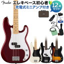 Fender Standard Precision Bass ベース初心者12点セット 【充電式ミニアンプ付】 エレキベース プレシジョンベース フェンダー