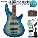 Ibanez SR405EQM SCB 5弦ベース初心者12点セット 【充電式ミニアンプ付】 エレキベース Stained Cosmic Blue Starburst アイバニーズ