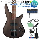 Ibanez SR300EB WNF ベース初心者12点セット 【ヘッドホンアンプ付】 エレキベース Walnut Flat アイバニーズ
