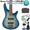 Ibanez SR400EQM SCB ベース初心者12点セット 【充電式ミニアンプ付】 エレキベース Stained Cosmic Blue Starburs...
