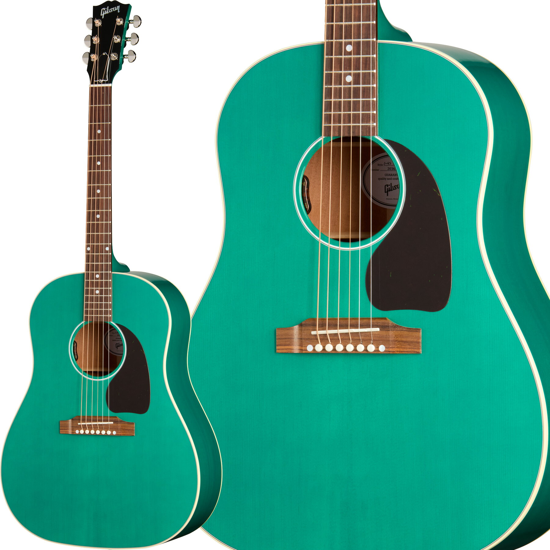 Gibson J-45 Standard Translucent Teal エレアコ LR Baggs ピックアップ搭載 アコ...