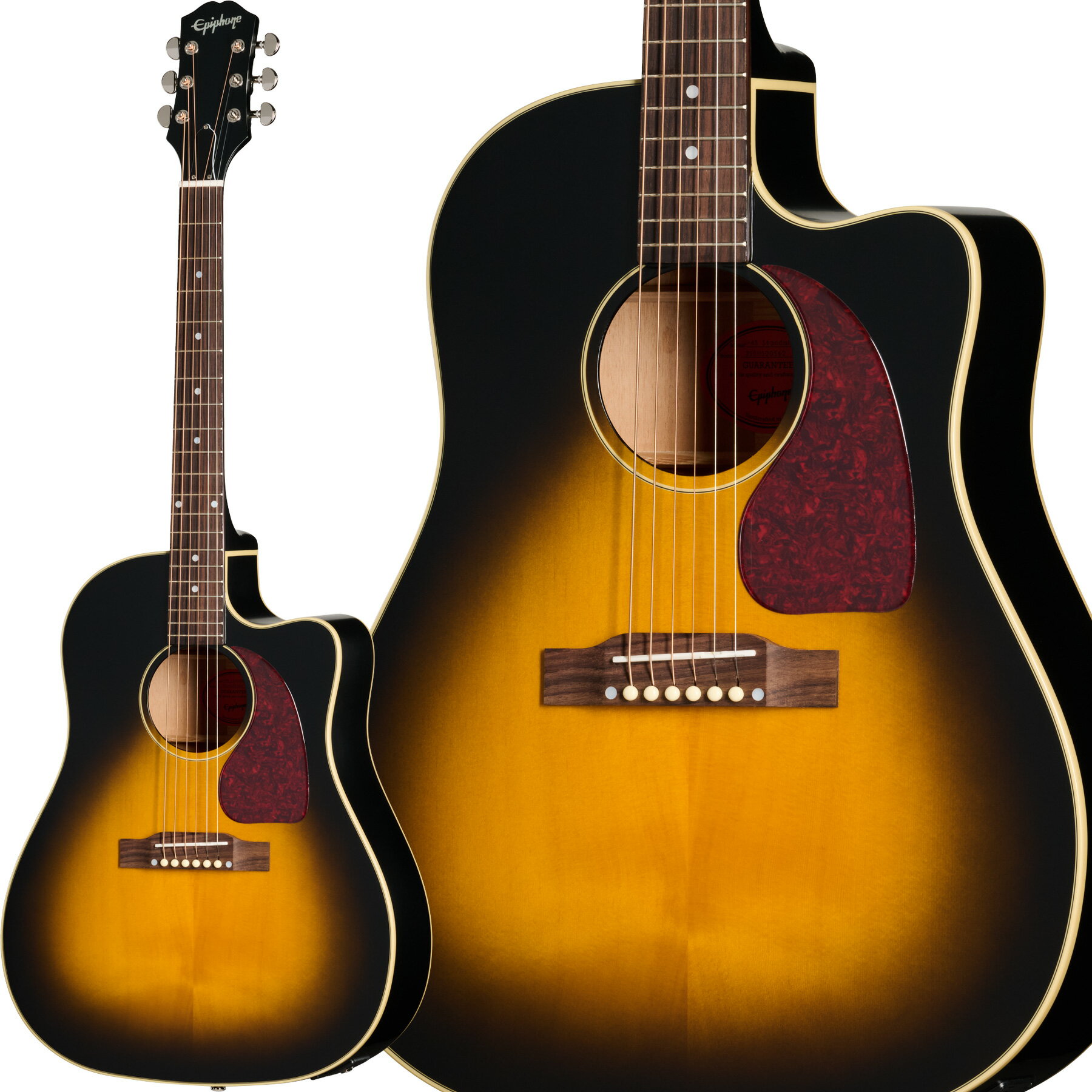 Lakewood - Epiphone J-45 Standard EC Vintage Sunburst エレアコ オール単板 アコースティックギター エピフォン