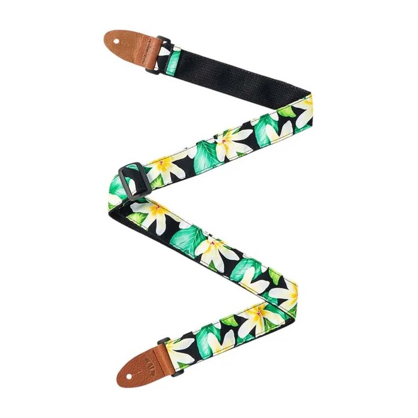 KALA USA Made Printed Ukulele Strap (Tiare Flower) ウクレレストラップ ティアレ・フラワー USA製 カラ STP-US-TIARE