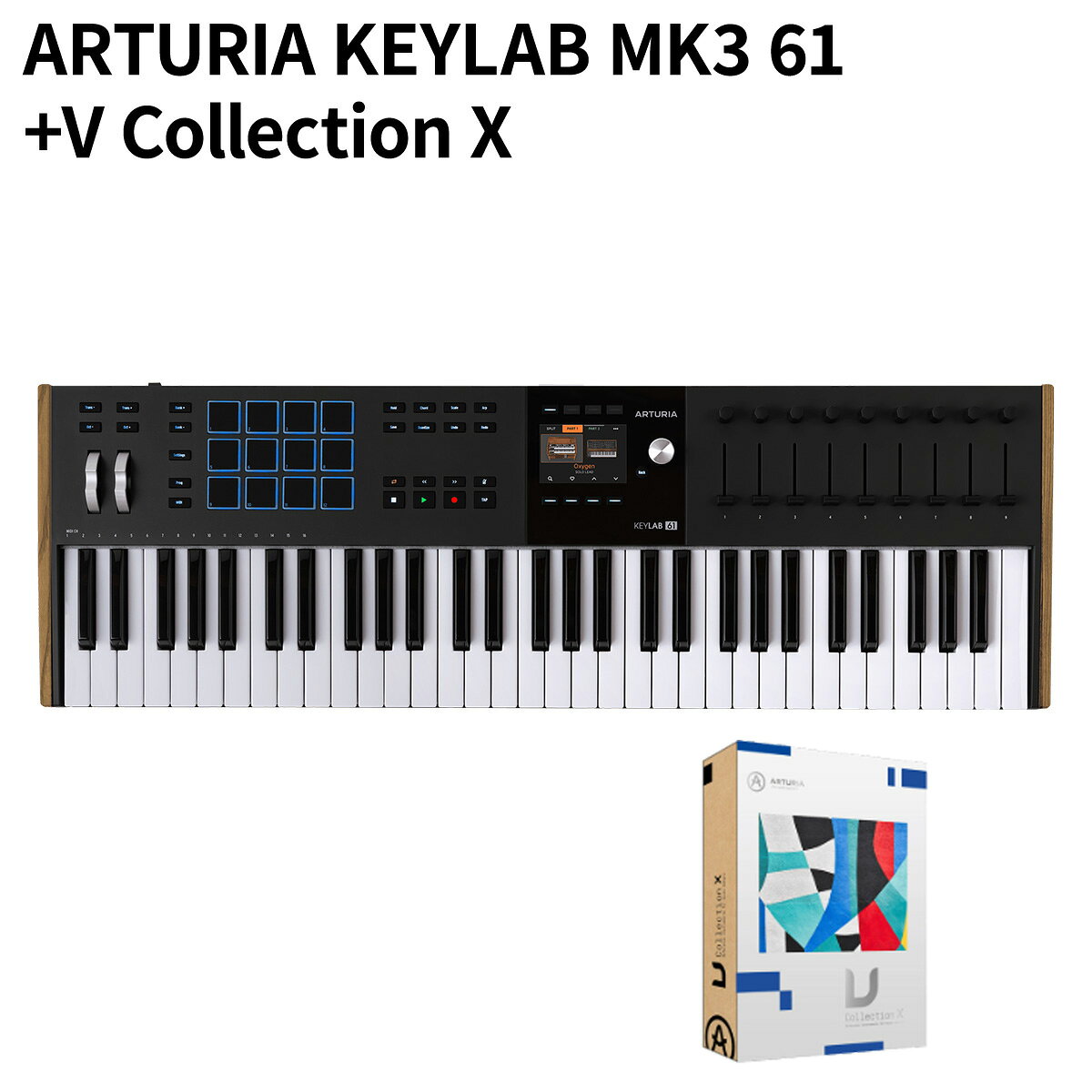 【エントリーで最大10万ポイント当たる】[数量限定特価] ARTURIA KEYLAB MK3 61 Black + V Collection X 完全数量限…