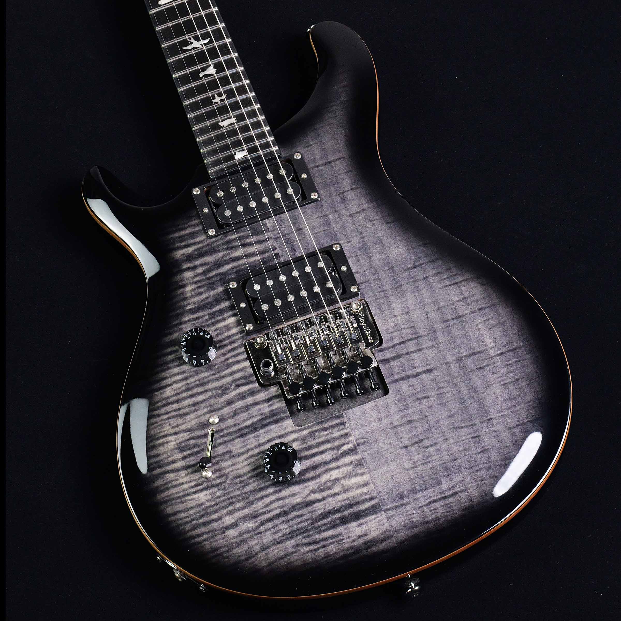 PRS SE Custom24 Floyd Charcoal Burst — электрогитара Paul Reed Smith SE Custom 24 Floyd (в усиленной отделке)