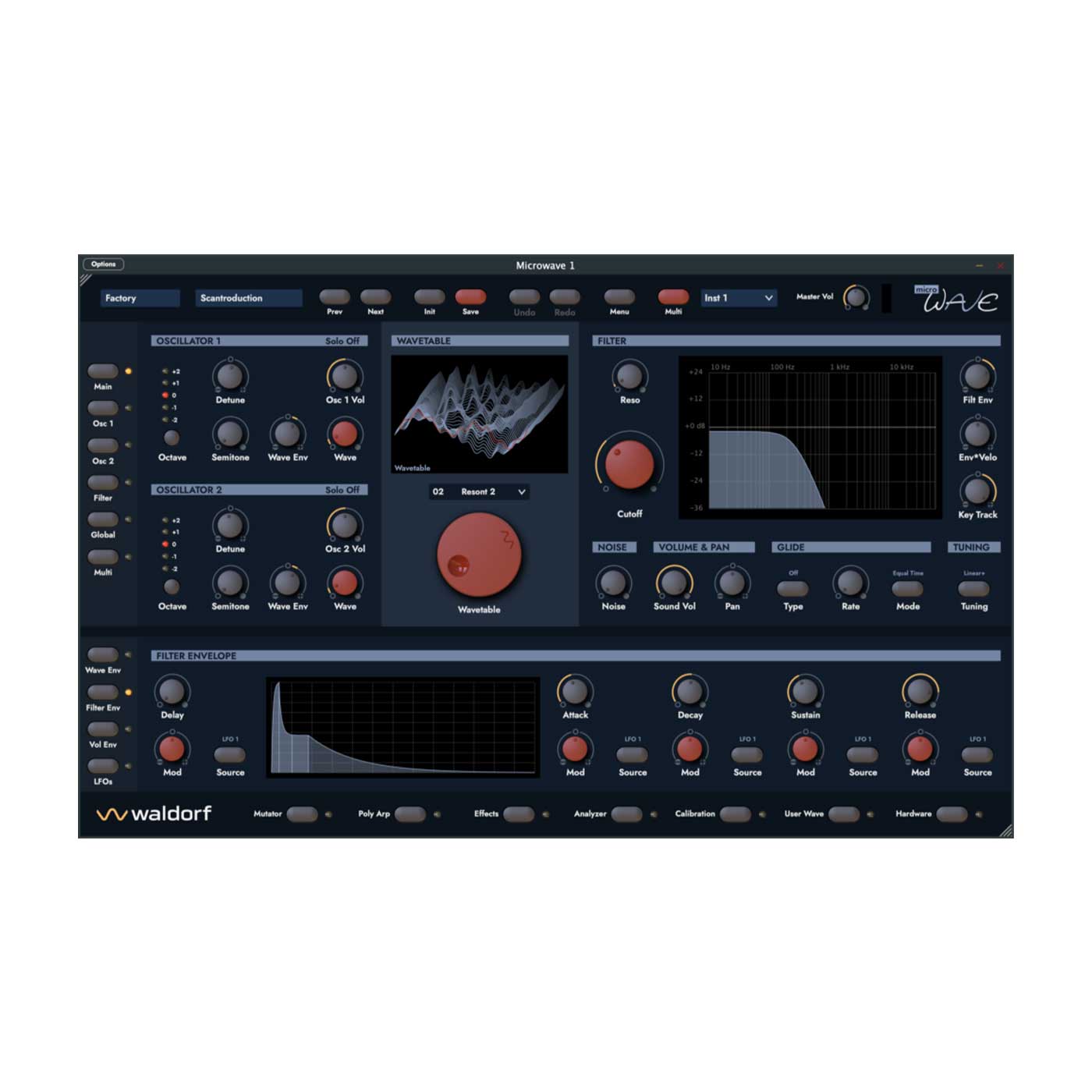 Waldorf Microwave 1 Plugin version 2.0 ソフト音源 シンセサイザー音源 ウォルドルフ [メール納品 代引き不可]