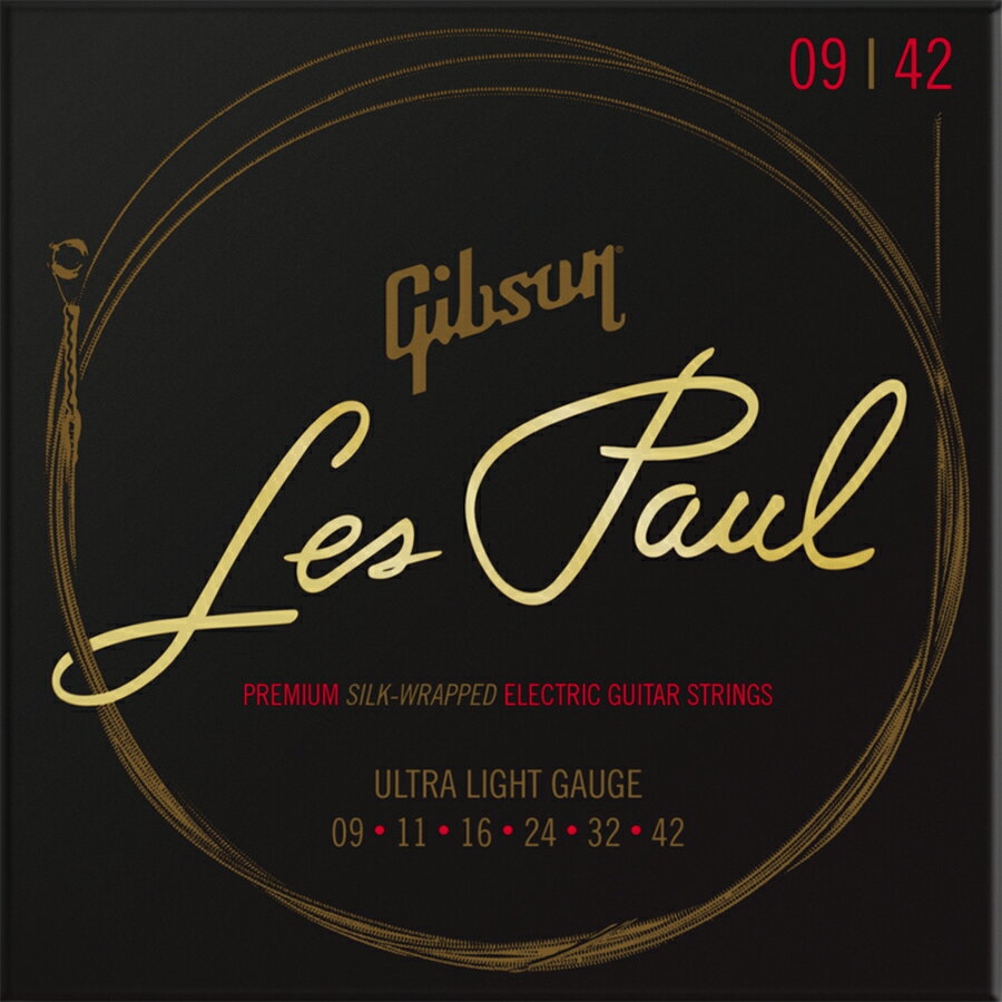 Gibson SEG-LES9 Les Paul Premium エレキギター弦 Ultra-Light 09-042 ギブソン