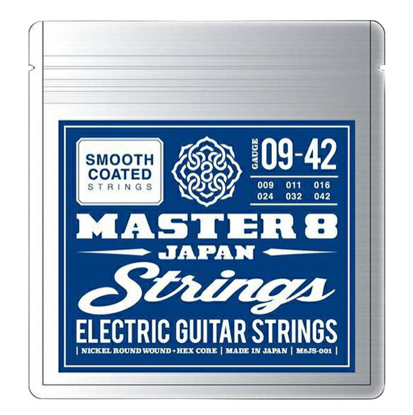 MASTER8 M8STRINGS-0942 エレキギター弦 Smooth Coated String 009-042 マスターエイト