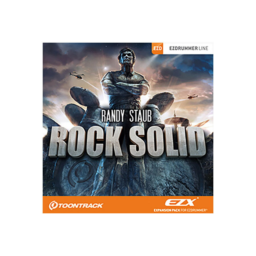 極深＆極太なHR/HM特化型EZX拡張音源！【特徴】『EZX ROCK SOLID』は、Metallicaの「Black Album」やMotley Crueの「Dr Feelgood」、NickelbackやBon Jovi、Alice in Chainsといった超一流ロックバンドのサウンドメイクを手がけたミキシングエンジニア：Randy Staub氏による、極深＆極太なHR/HM特化型EZX拡張音源です。Nickelbackなどで知られるRyan Vikedal氏によるドラムをカナダのバンクーバーにある「Warehouse Studio」で精細にレコーディングし、Randy Staub氏が深く太いサウンドにデザインした本作。TOONTRACK社メタル特化型のラインナップの中でもスネアやシンバルのサイズバリエーションが豊富なので、クラシックロックからモダンメタルまで、広くお使い頂けます。【】MIDIグルーブNickelback のドラマーとして知られるRyan Vikedal氏による、ヘヴィ／ミッドテンポ／アップテンポなMIDIグルーブを16曲分（合計約360種類）収録。MIDIグルーブファイルは楽曲単位で収録さ れ、“intro“、“chorus“といった展開ごとにカテゴライズ。曲の展開にあわせてMIDIグルーブを並べていくだけでドラムトラックを構築することができます。本製品をご利用頂くためには、『EZ DRUMMER』（1.4以上） / 『EZ DRUMMER 2』 / 『SUPERIOR DRUMMER 2.0』（2.3以上） / 『SUPERIOR DRUMMER 3』のいずれかが必要です。『EZX（イージーエックス）』とは、EZdrummer本体にロードして使用可能なドラムやパーカッションの ”サウンドバンク” をジャンル／スタイル別に収録したEZdrummer拡張音源シリーズです。『EZX』には、それぞれのドラム／パーカッション・サウンドに完璧にマッチする、大量のMIDIグルーヴ・ファイルを、使いやすく分類してから収録しています。JANコード：4511820111600