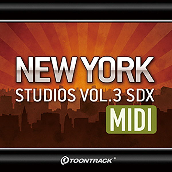 『SDX NEW YORK STUDIOS VOL.3』のMIDIグルーブ集を単体販売！【特徴】『NEW YORK STUDIO VOL.3 MIDI』は、『SDX NEW YORK STUDIOS VOL.3』に同梱されているMIDIグルーブを単体製品化したタイトルです。JANコード：4511820112737