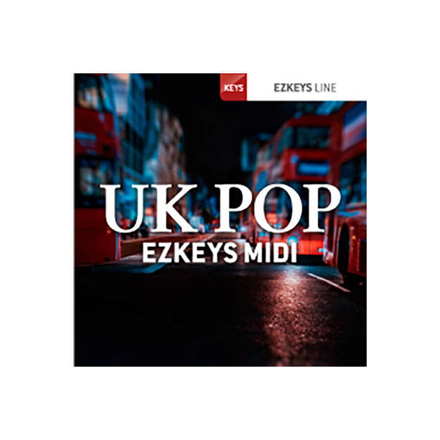 UKのポップスに特化した、EZKEYS専用追加MIDIライブラリ！【特徴】『EZKEYS MIDI - UK POP』は、ブリティッシュ（UK）・ポップスをフィーチャーした、同社ピアノ音源シリーズ『EZ KEYS』専用の追加MIDIフレーズ集です。本作は、アデル、エド・シーラン、コールドプレイ、エイミー・ワインハウス、サム・スミス、ジェームス・ベイ、エリー・グールディングなどのアーティストにインスパイアされたブリティッシュ（UK）・ポップスの素材を凝縮。現代の主流のブリティッシュ・ポップスの雰囲気を醸し出すMIDIフレーズが豊富に収録されています。・現代のブリティッシュ（UK）・ポップスにインスパイアされたピアノ／キーボードMIDIフレーズ・プロフェッショナル・セッション・ピアニストが演奏・4/4及び、ストレートをカバー・BPM65 〜145のテンポレンジ・Intro、 Verse、 Pre-chorus、 Chorus、 Bridge セクション【詳細情報】リリース時期：2018年2月製品の動作に関するご注意・本製品をお使いいただくためには『EZ KEYS』シリーズ製品（v1.2以降）が必要となりますのでご注意下さい。JANコード：4511820116148