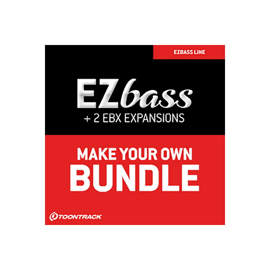 EZ BASSとお好きなEBX拡張音源2種を選べるバンドルパック【特徴】『EZ BASS BUNDLE』は、即戦力ベース音源『EZ BASS』（イージーベース）と、お好きなEBX拡張ベース音源(バンドル製品を除く)を2つお選びいただけるお得なバンドルセットです。【詳細情報】搭載エンジン：EZ BASS ENGINEリリース時期：2021年9月JANコード：4511820120497