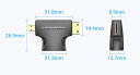 VENTION 2 in 1 Mini HDMI and Micro HDMI Male to HDMI Female Adapter Black HDMIケーブル ベンション AG-2281(2)