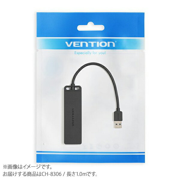 VENTION 4-Port USB 3.0 Hub With Power Supply 1M Black ٥󥷥 CH-8306