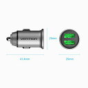 Two-Port USB A+A(18/18) Car Charger Gray Mini Style Aluminium Alloy Type【詳細情報】定格入力：DC 12V-24V定格出力（USB1）：5V 3A、 9V 2A、 12V 1.5A（最大18W）定格出力（USB2）：5V 3A、 9V 2A、 12V 1.5A（最大18W）マルチ出力：5V 3.4A（17W）プロトコル：QC3.0、 FCP、 AFC、 BC1.2、 Apple2.4Aインターフェイス：ニッケルメッキシェル：アルミニウム合金保証：1年パッケージ：カラーボックスJANコード：4589662878845