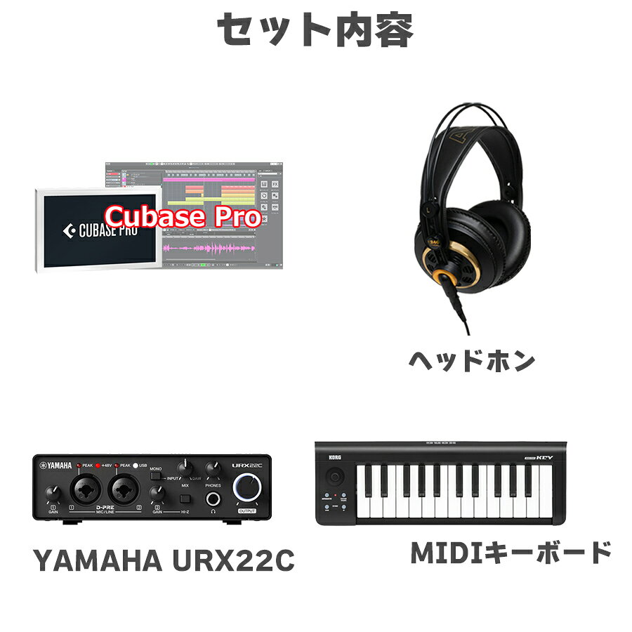 YAMAHA URX22C + Cubase Pro 作曲初心者セット 初めてのDTMにオススメ！ steinberg UR22C後継機種 ヤマハ 3