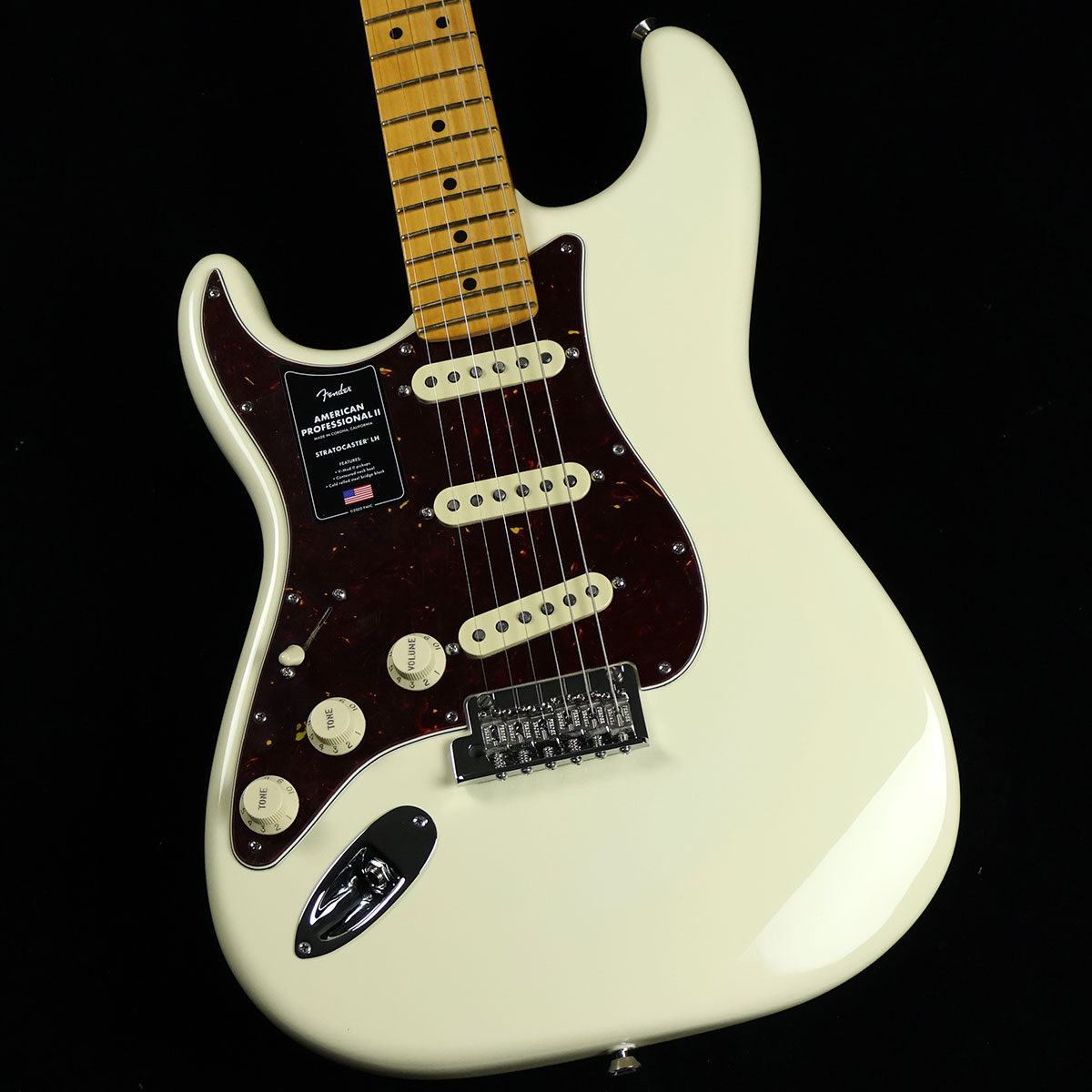 Fender American Professional II Stratocaster Left-Hand Olympic White teB GLM^[ tF_[ AJvtFbVi2 XggLX^[