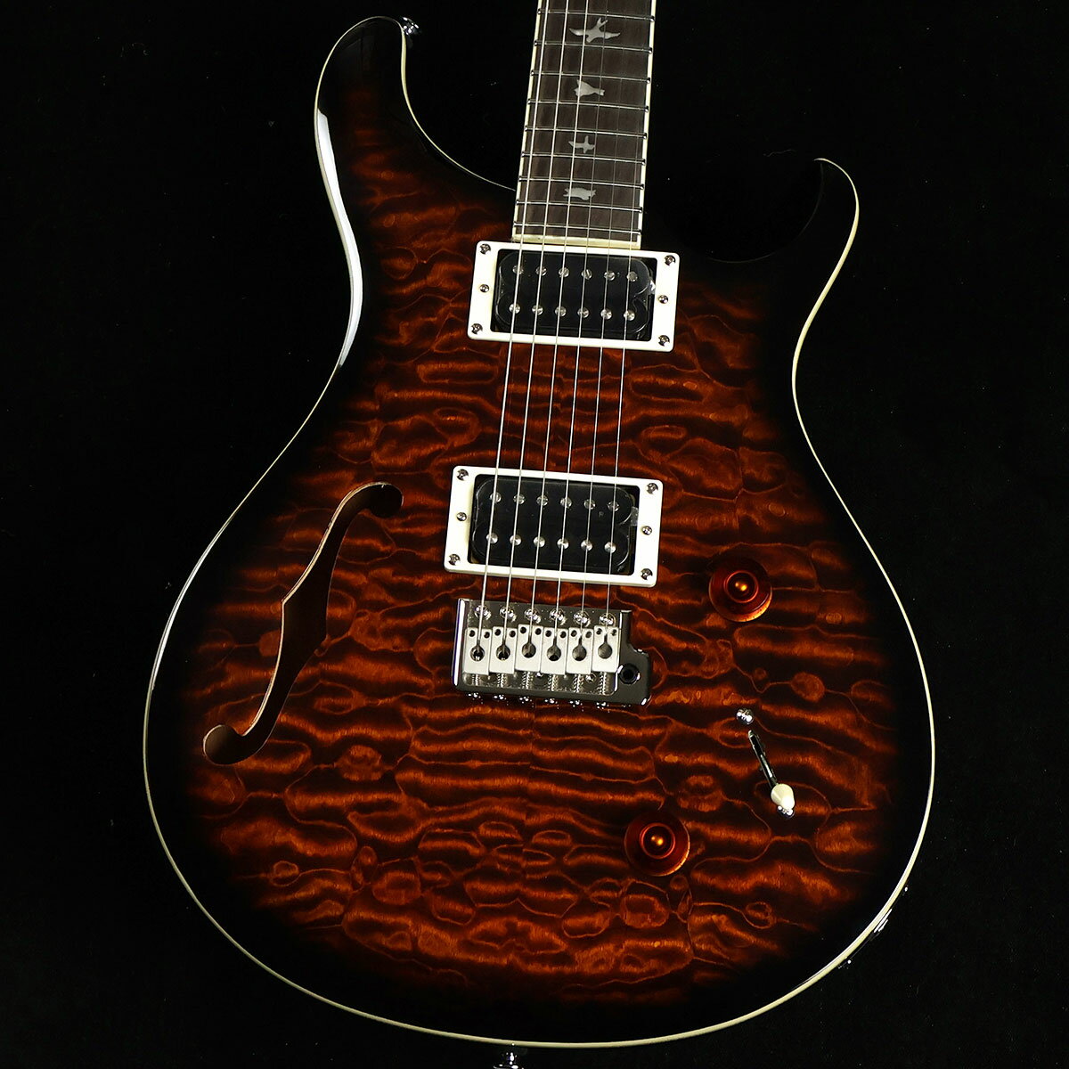 PRS SE Custom22 Semi Hollow Quilt Black Gold Sunburst エレキギター 【 ポールリードスミス SEカスタム22 セミホロウ キルト 】【未展示品 専任担当者による調整済み】