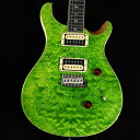 SE Custom24 Quilt Eriza Verde S/N:CTIF032944【特徴】数多くのミュージシャンから愛用されているSE Custom 24は、マホガニー・バック、メイプル・トップのボディ、Wide Thinカーブのメイプル・ネック、ローズウッド指板、バード・インレイを合わせ、PRSデザインのトレモロ・ブリッジを装備。ボリューム、プッシュ/プル・タイプのトーン・コントロール、3ウェイ・ブレード・ピックアップ・セレクターを備えた85/15 “S”を搭載し、低音から高音まで明瞭で美しいサウンドが得られます。 SE Custom 24は、クラシカルな中にモダンさを兼ね備え、高い耐久性、多彩なトーンを兼ね備えた1本です。＊保証を受ける条件として、PRS製品の新品購入日から起算して30日以内に【PRS製品登録】、またはメールでの「PRS製品登録」を完了いただく必要がございます。【商品のコンディション】新品・未展示品・現品画像掲載こちらの個体は専任担当者による出荷前の弦交換、オイルトリートメントによる指板保湿、ネック調整後最適な弦高でお届けする安心の画像現物個体販売品です。【担当者コメント】今回数量限定で生産されたSEカスタム24キルトです。緑、グリーンを基調としたエリザベルデもキルトトップと相性抜群です！白バィンディングでさらに引き締まった印象です。この商品についての詳しいお問い合わせは TEL：0570-020-025 または「お問い合わせフォーム」よりお願いします。【詳細情報】Body Construction : SolidbodyVeneer : Quilt MapleTop Wood : MapleBack Wood : MahoganyTop Carve : Shallow ViolinNumber of Frets : 24Scale Length : 25"Neck Wood : MapleNeck Construction : Multi-PlyTruss Rod : PRS Double-ActingNeck Shape Wide : ThinNeck Depth At The Nut : 13/16"Width Of Fretboard At The Nut : 1 11/16"Width Of Fretboard At The Body : 2 1/4"Fretboard Wood : EbonyFretboard Radius : 10"Fretboard Inlay : BirdsHeadstock Logo : Signature "SE"Neck/Body Assembly Type : SetBridge : PRS Patented Tremolo, MoldedTuners : PRS Designed TunersHardware Type : NickelNut : PRSTruss Rod Cover : "Custom"Treble Pickup : 85/15 “S”Bass Pickup : 85/15 “S”Controls : Volume and Push/Pull Tone Control with 3-Way Blade Pickup Switch重量：3.61kg付属品：ギグケース、トレモロアーム、レンチ、保証書【ご注意】●メーカー保証付き。メーカー保証期間終了後も島村楽器全店で通常よりもお安く修理、調整いたします。●この商品についての詳しいお問い合わせは TEL：0570-020-025 または「お問い合わせフォーム」よりお願いします。●こちらの商品はミ・ナーラ奈良店でのみ現物をご確認いただけます。未展示品のためご希望の方はミ・ナーラ奈良店スタッフまでお申し付けください。●売却時の商品情報の削除は迅速を心掛けておりますが、万一ご注文後に売り切れとなっておりました場合は誠に申し訳ございませんがご容赦ください。●商品によって、調整等でお届けにお時間をいただく場合がございます。予めご了承ください。■管理コード:0138000658393