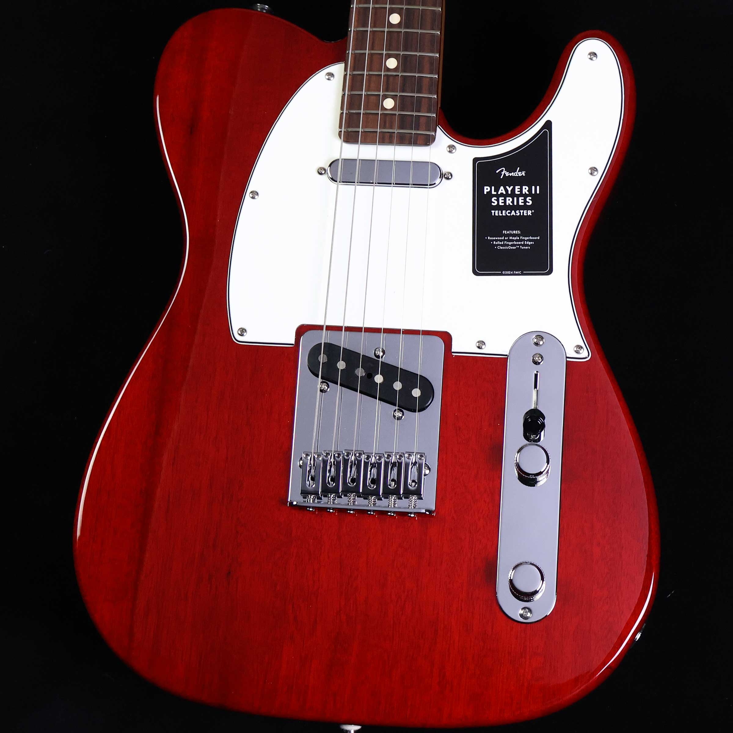 Fender Player II Telecaster Transparent Cherry 軽量エレキギター フェンダー プレイヤー2 テレキャスター チェリー 赤【未展示品・専任担当者による調整済み】 【ミ・ナーラ奈良店】